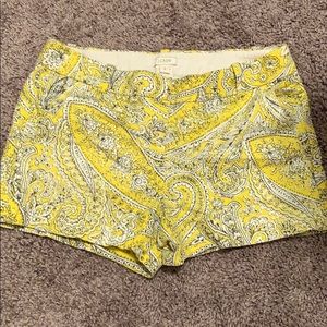 J Crew Yellow Shorts